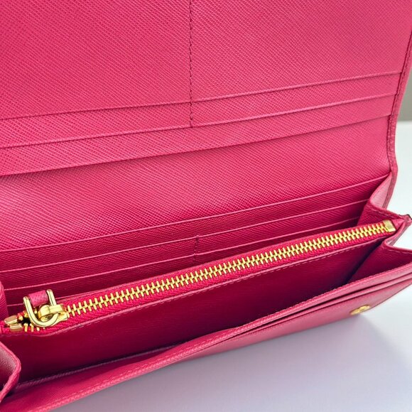 Prada Pink Saffiano Leather Wallet - Picture 6 of 6